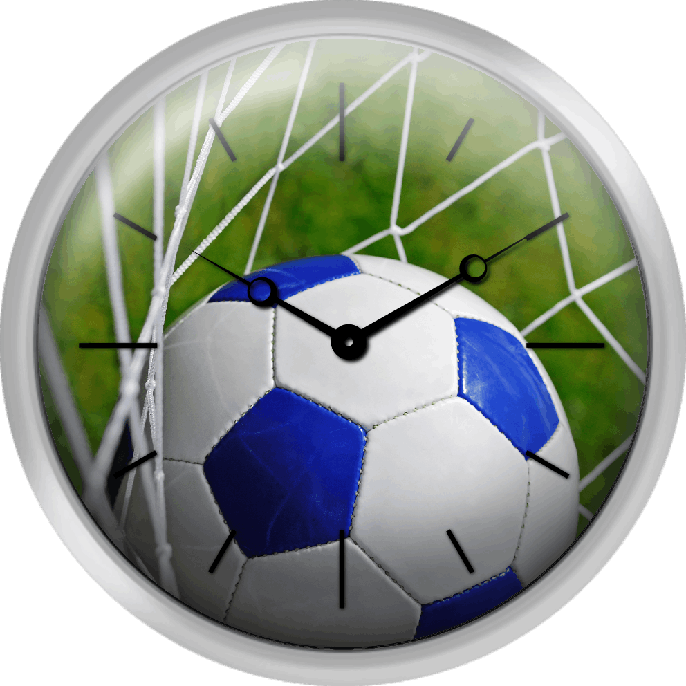 Xpress Clocks Gallery Football Hitting The Back Of A Goal Net