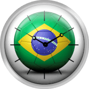 Flag Of Brazil On Soccer Ball