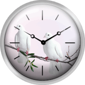 Two White Doves With Olive Branch