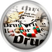 Handcuff Tablets Syringe And Capsules On Drug Headlines