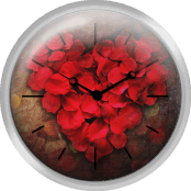 Rose Petals Forming Heart Shape Symbol